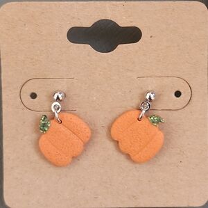 Pumpkin Post Dangle Earrings